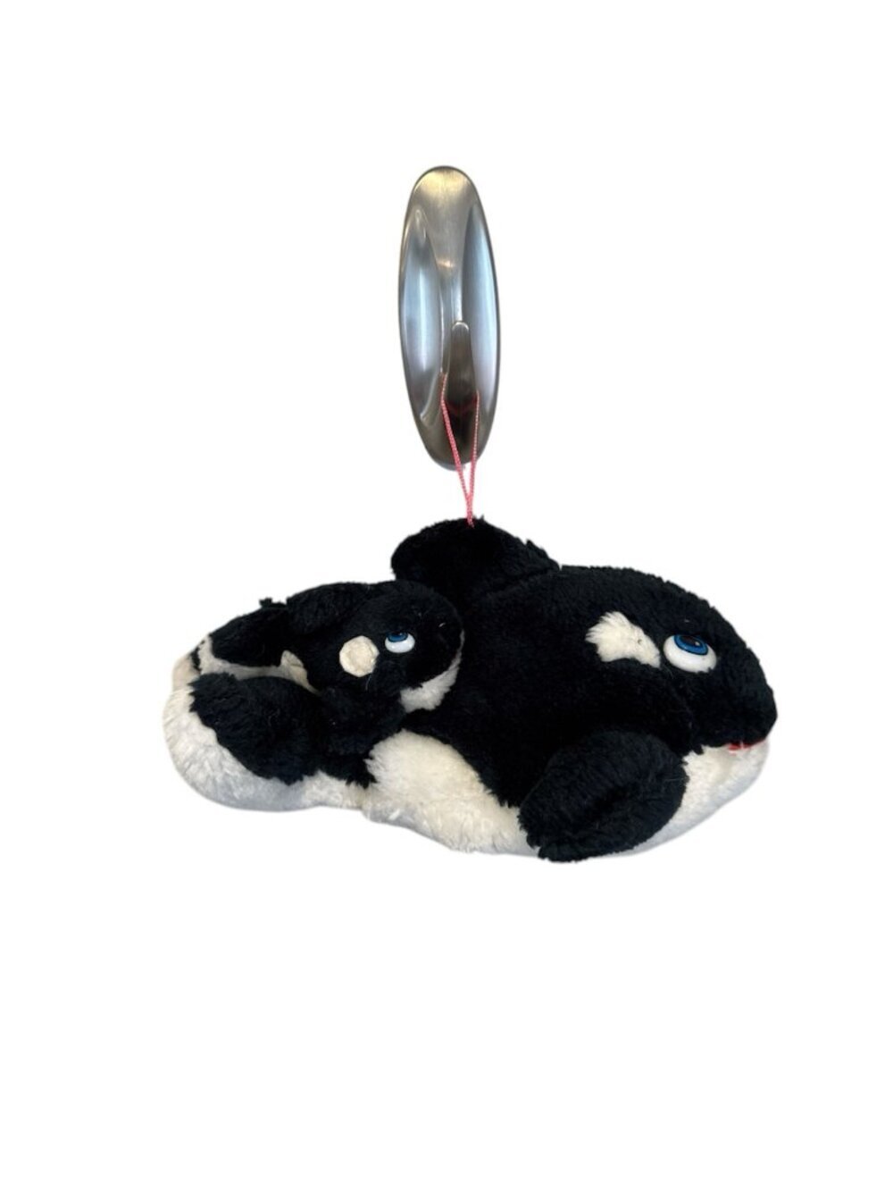 Vintage SeaWorld Parks Shamu With Baby Plush Orca Killer Whale Hanging